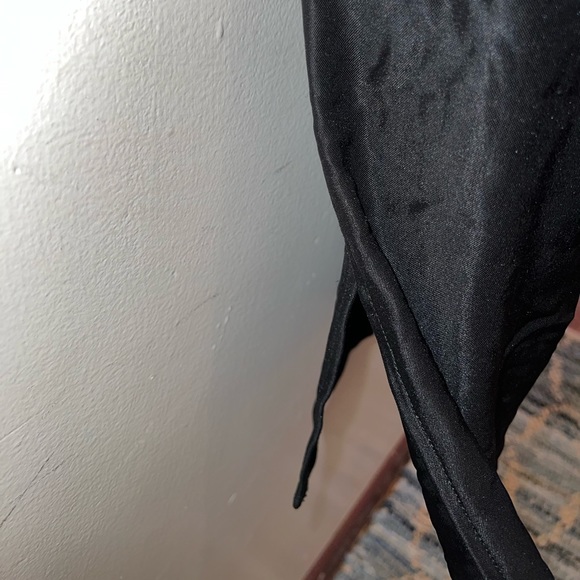 Cesar Arellanes Partially Mesh Split Black Midi Dress - Picture 2 of 7